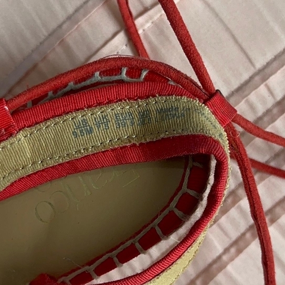 Franco Sarto Red and White Espadrille Shoes - Picture 5 of 6